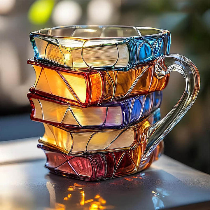 Una tazza 3D unica e artigianale per gli amanti dei libri