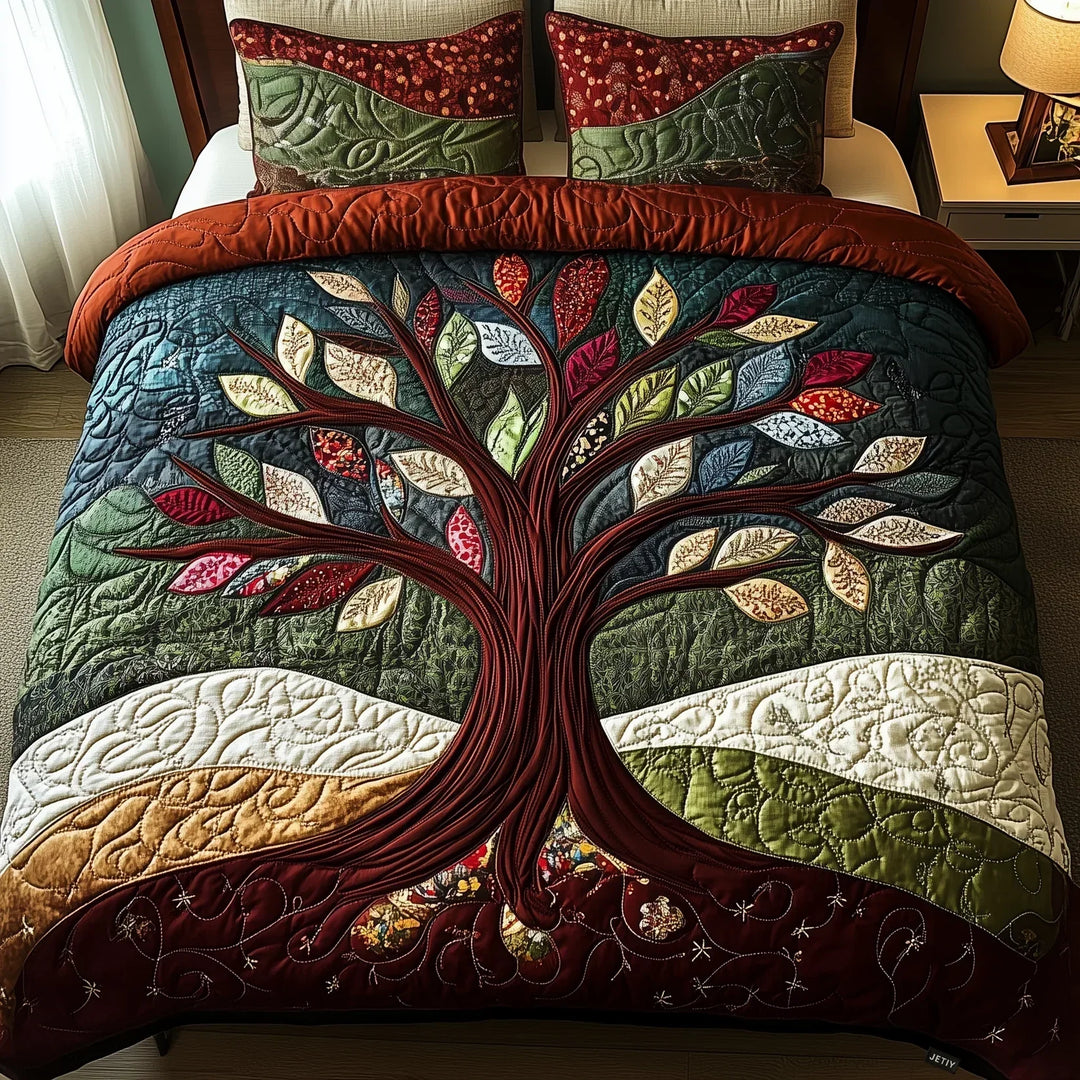 Set di biancheria da letto trapuntata in 3 pezzi - Abbraccio della Natura