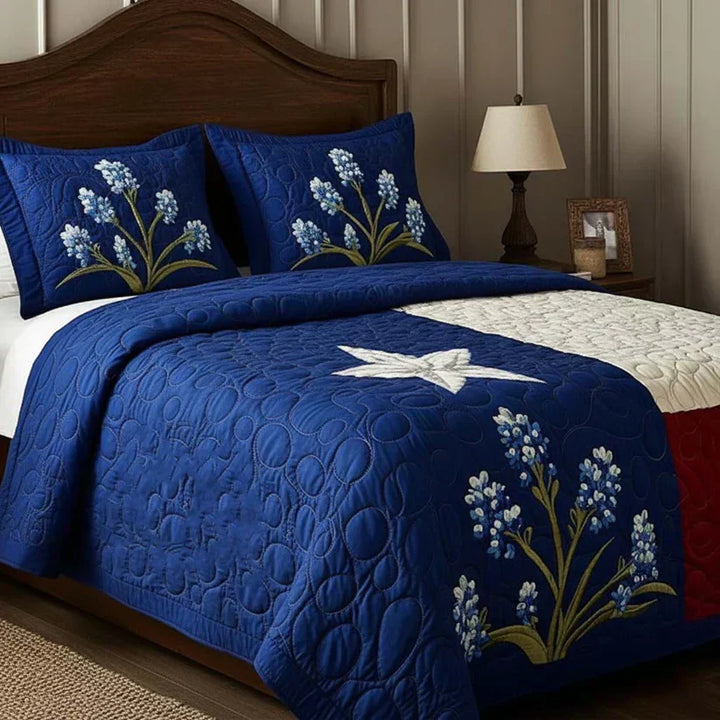 Set di biancheria da letto trapuntata in 3 pezzi - Orgoglio del Texas