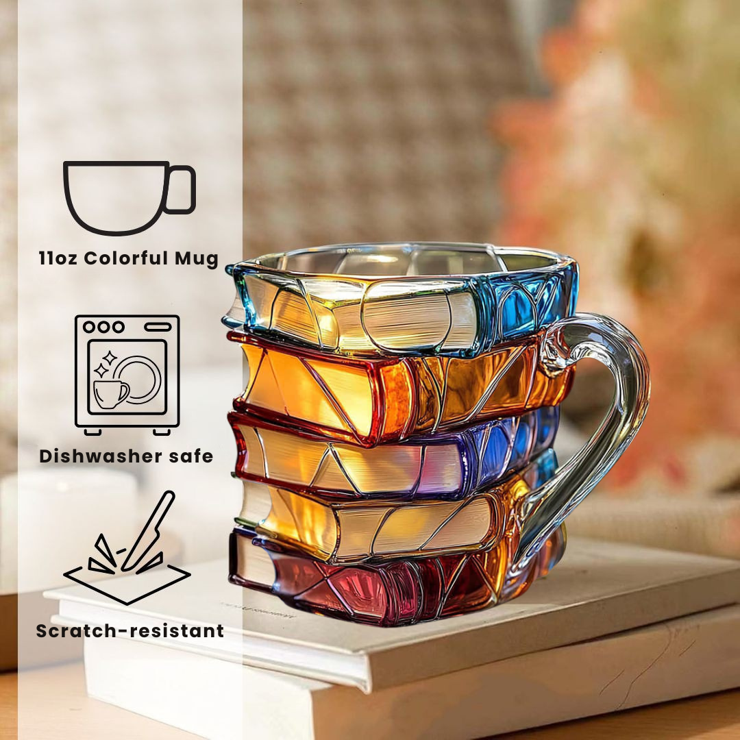 Una tazza 3D unica e artigianale per gli amanti dei libri